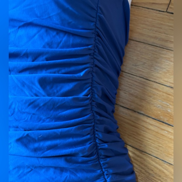 J Crew Blue Ruched One Piece, size 8 - Picture 7 of 11